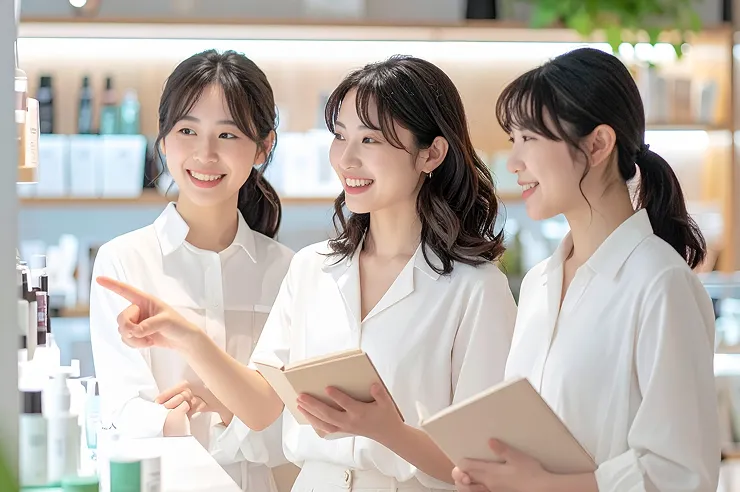 店頭で接客するリテールスタッフ